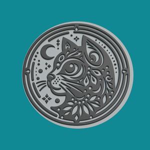 Cat Animal Medallion