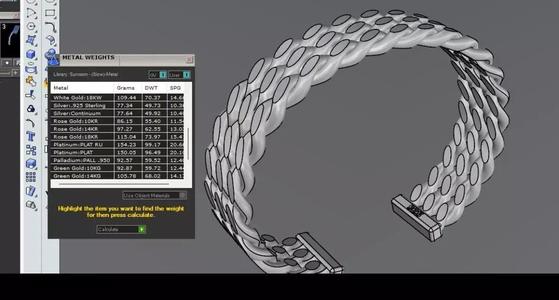 Triple Link Cuff For 3D Printing and Casting