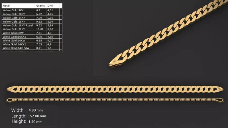 Ultra light shiny gold bracelet