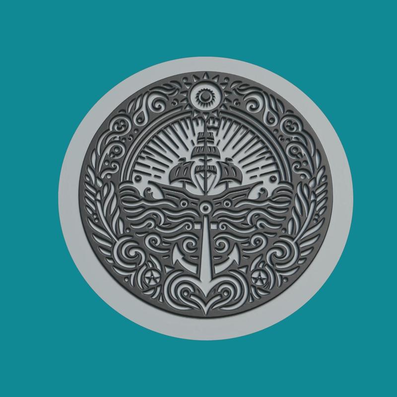Sea Medallion Sea 3d Print Model