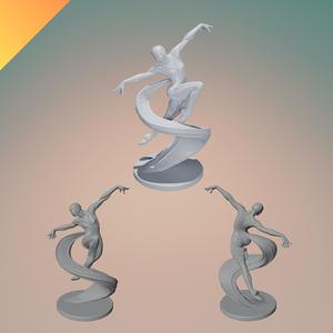 3D Printable Dynamic Dancer Statue – Elegant Motion Sculpture STL