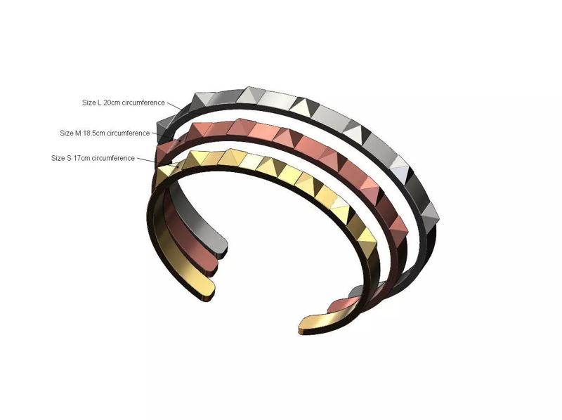 Pyramids cuff bracelet