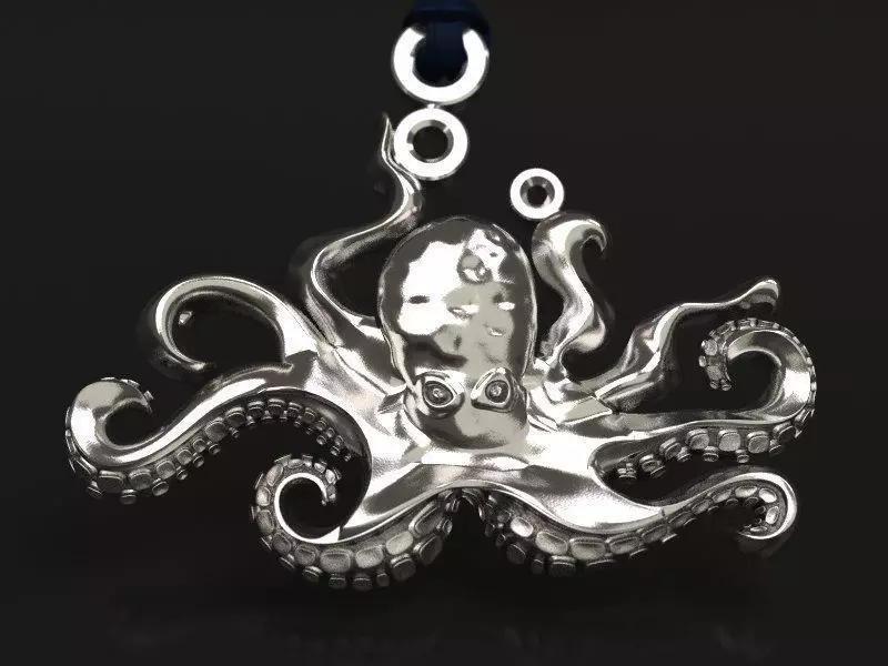 Octopus pendant - original