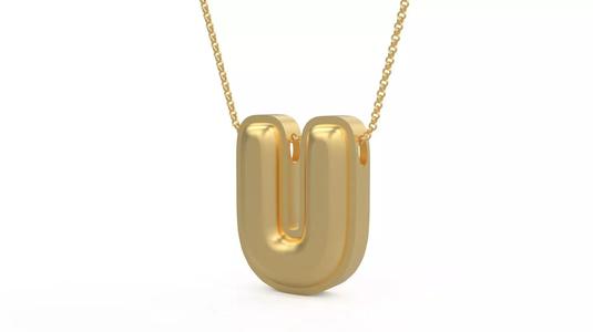 Model 1204 U Initial Letters Charm Balloon 20mm