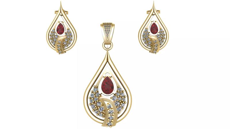 INDIAN ANTIQUE STYLE LOCKET SET 3D PRINTABLE MODEL