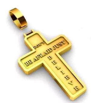 Cross jesus pendant with bible verse about hope double face