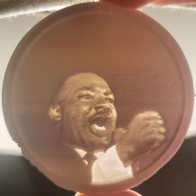Rev. Dr. King Jr. Lithophane Coin