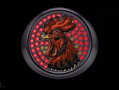 jewelry 3d pack rooster 3 models