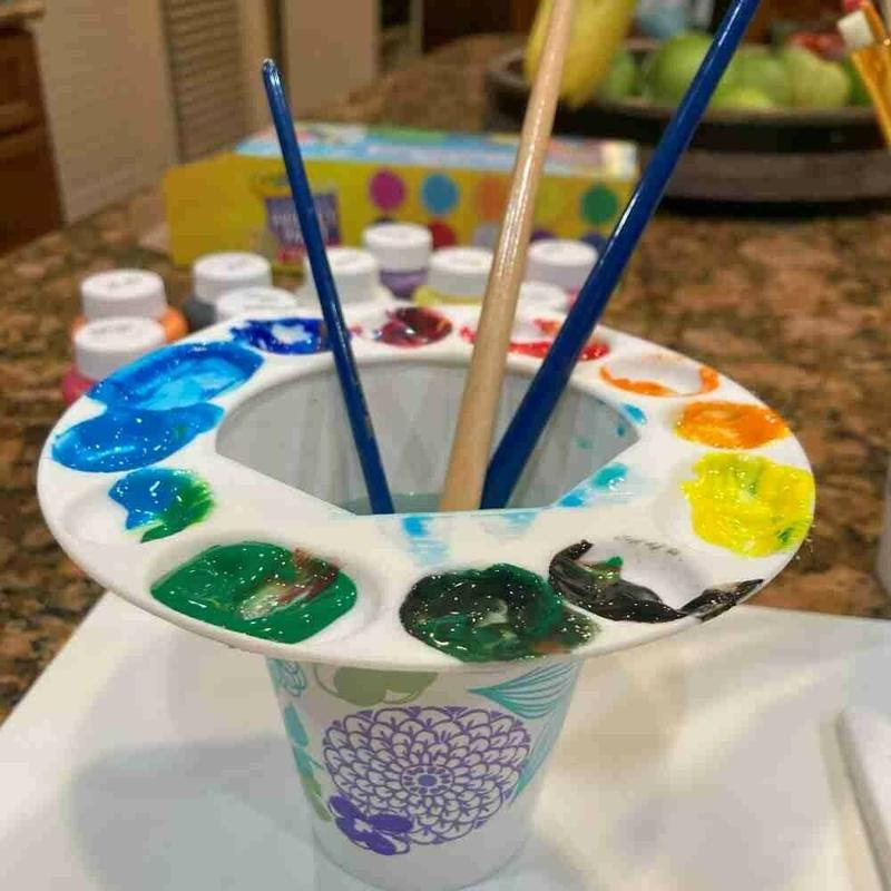 Cup Paint Palette -- easy print