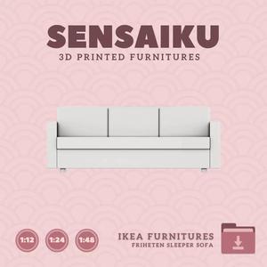 FRIHETEN Sleeper Sofa for Miniature Dollhouse IKEA 3D Print