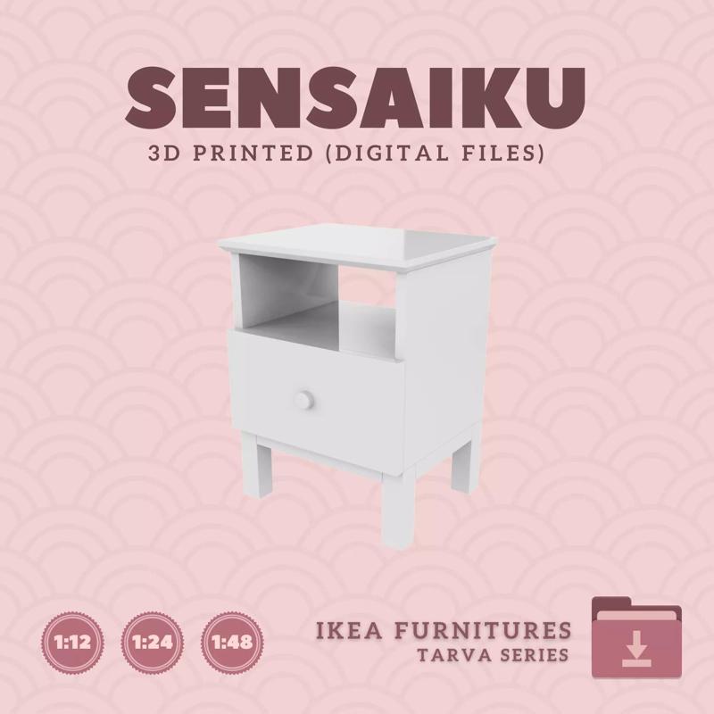 1 TARVA Nightstand for Miniature Dollhouse - IKEA - 3D Print