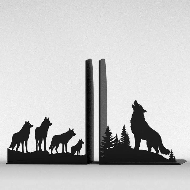 Wolf Pack Bookends