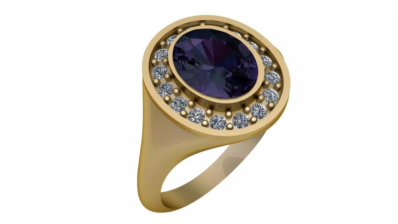 SOLITAIRE SAPPHIRE RING 3D PRINTABLE MODEL