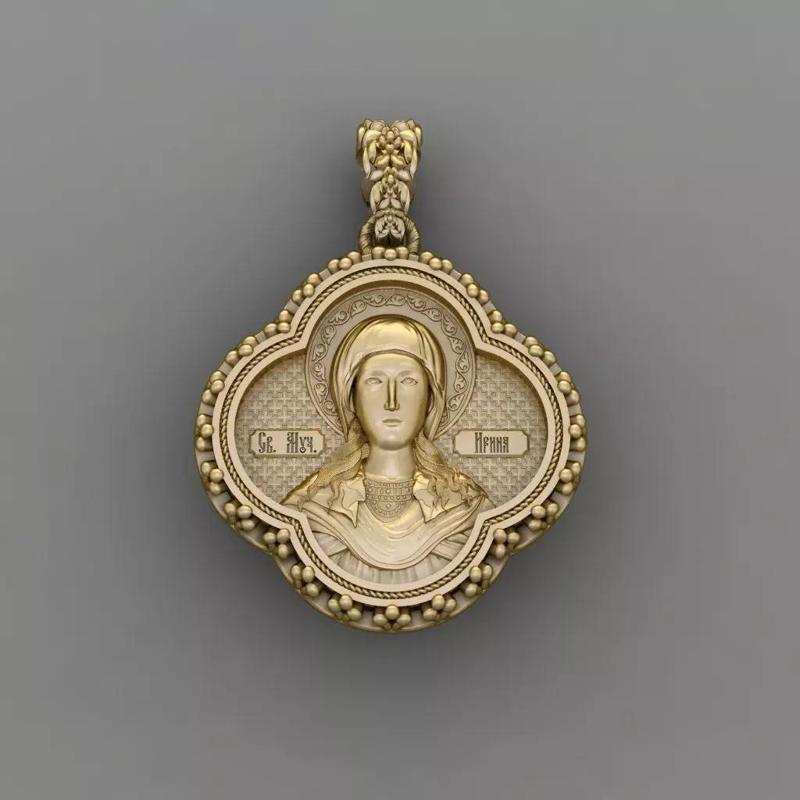 Santa Irene Chrysovalantou pendant 3D print model