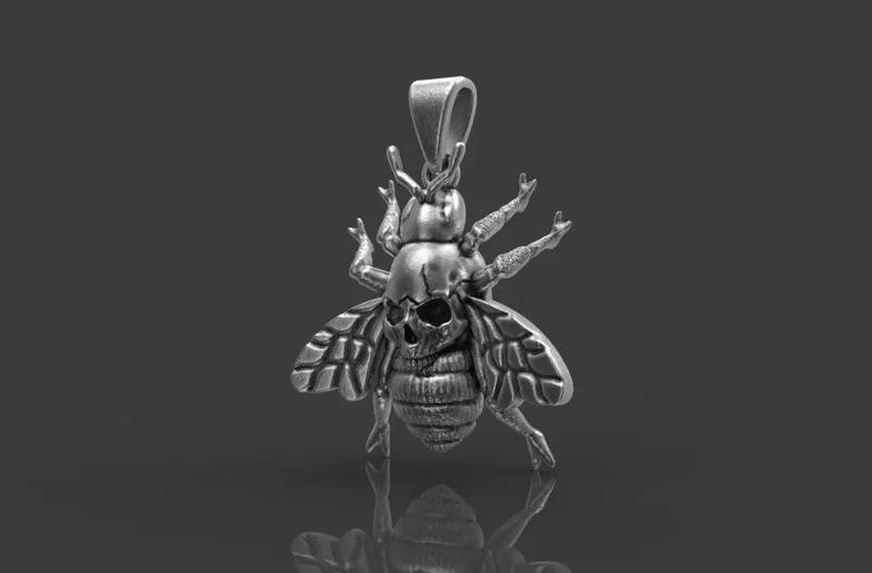 Pendant Bee Skull