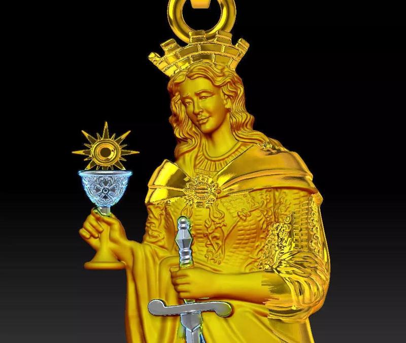 Jewelry Pendant Santa Barbara 3D print model