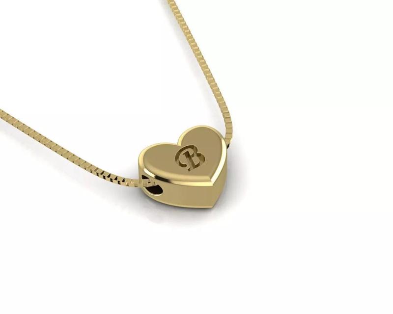 Pendant initial heart B