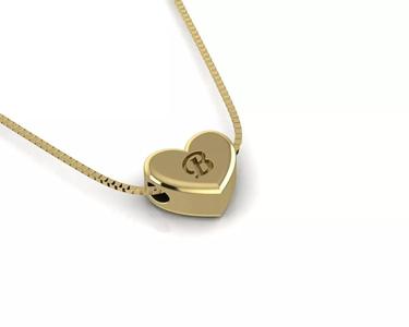 Pendant initial heart B
