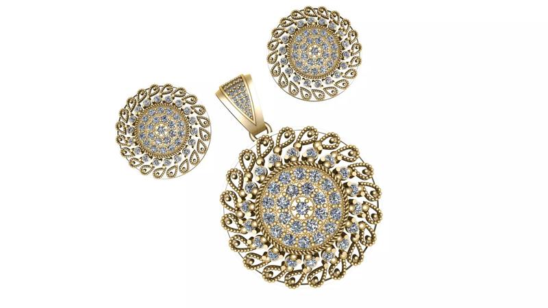 GOLDEN LOCKET SET 3D PRINTABLE MODEL