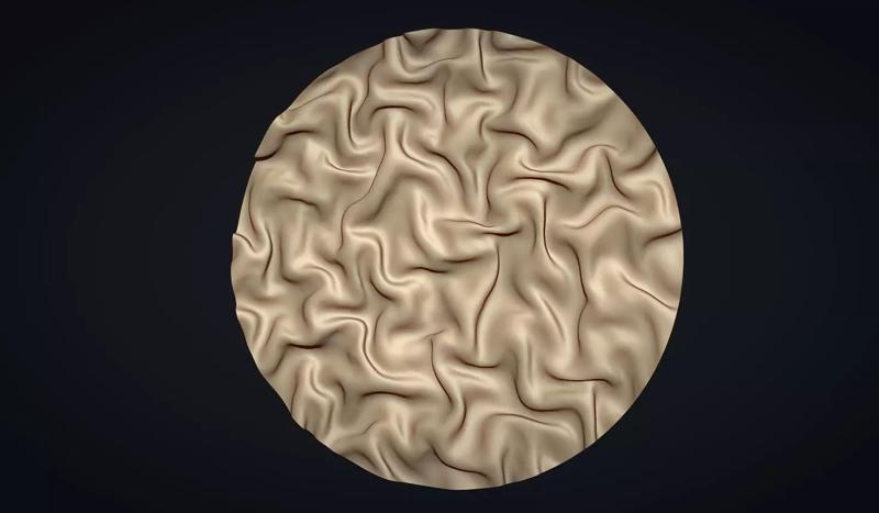 Drapery Sculptures Circle Wall Art Panel