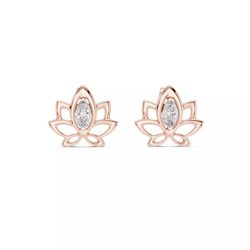 Diamond Studs Earrings 3dm stl renders details 360 animation