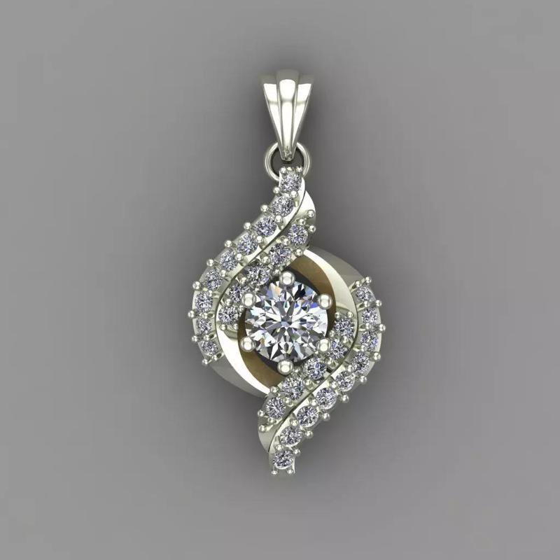 Diamond Women pendant 3D print Model