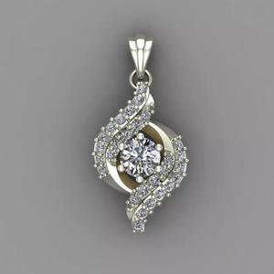 Diamond Women pendant 3D print Model