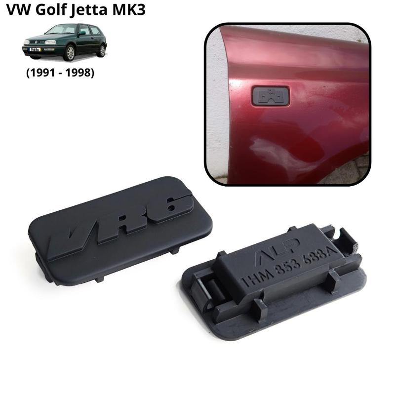 VW Golf Jetta  Side Fender Emblem Square Turn Signal Cap