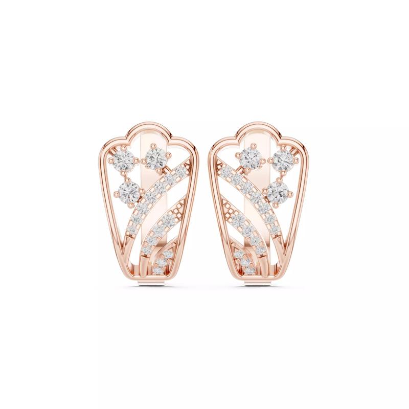 Diamond Hoops Earrings 3dm stl renders animation videos details
