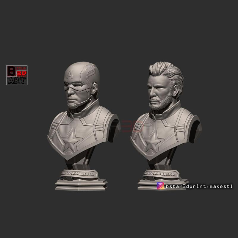 Captain America Bust - with 2 Heads from Marvel