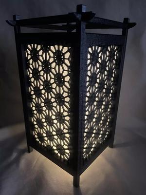 Kumiko Japanese Shoji Lantern - Sakura-Kikkou
