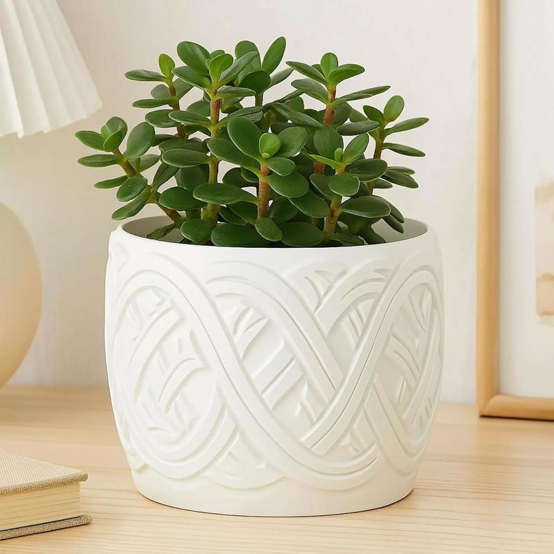 Celtic Knot Plant Pot with Drainage No Supports Planter