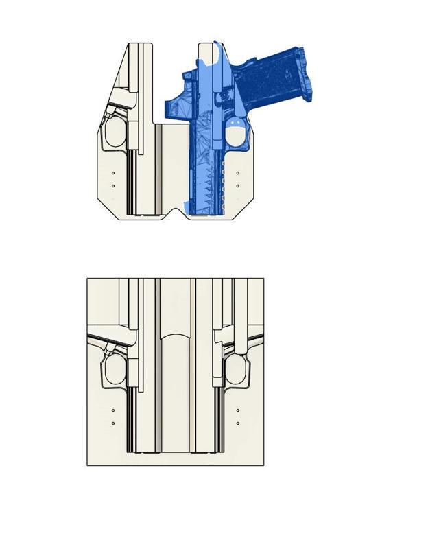 Bull Tac Pro IWB Taco Holster Mold Compatible with Bull 1911 Tac Series