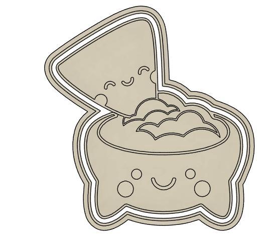 Molcajete shape cookie cutter