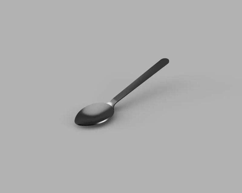 Modern Ergonomic Spoon 3D Printable STL