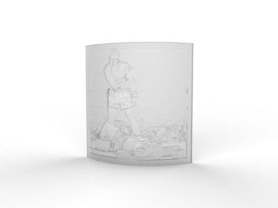 MUHAMMAD ALI BOX LITHOPHANE