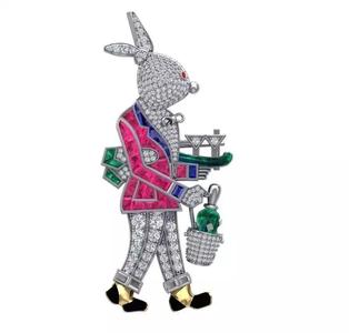 Bunny Pin Brooch For Men -Rabbit Waiter Brooch