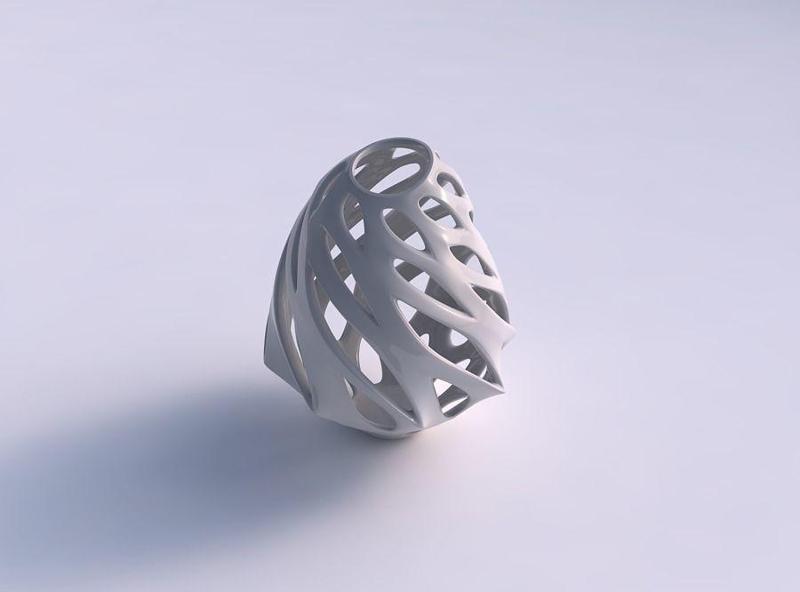 Vase footed baluster with smooth cuts pimp up top