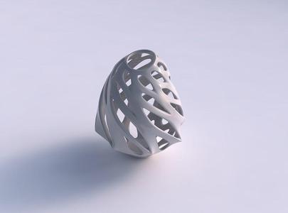 Vase footed baluster with smooth cuts pimp up top