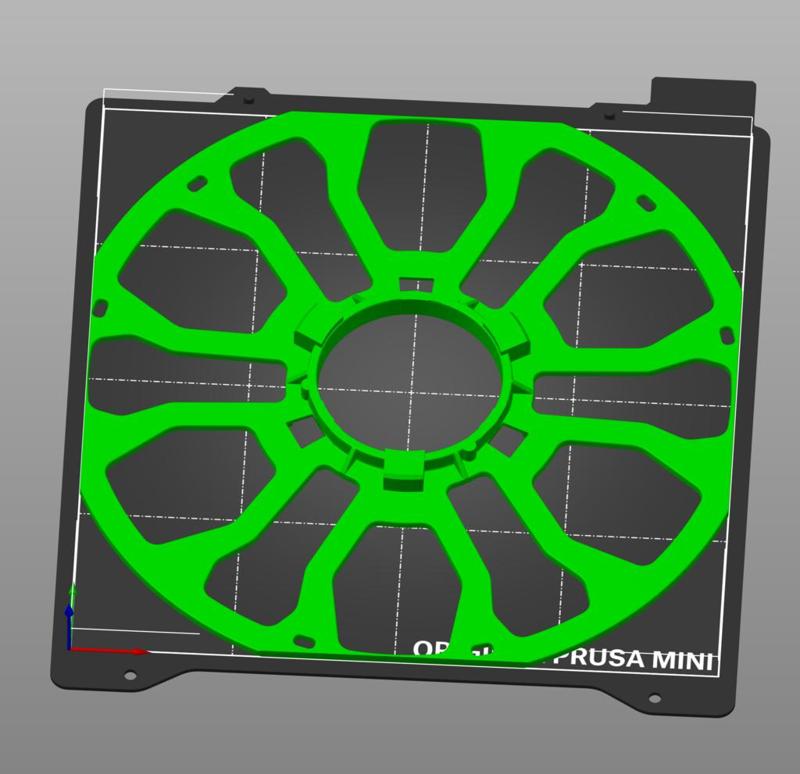 Spool Hellbot Ecofila Lock v2 - Rework for Prusa Mini (18x18 bed)