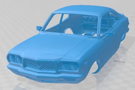 Mazda RX3 1973 Printable Body Car