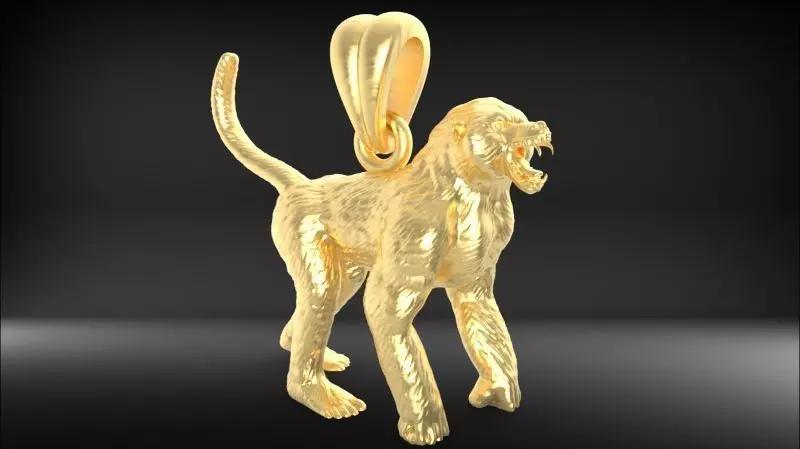 Baboon Pendant Necklace Charm Bracelet Jewelry