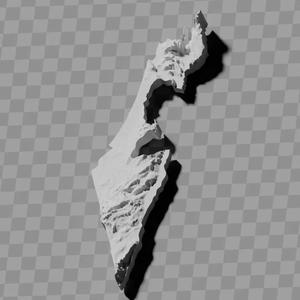 Israel topography relief map collection