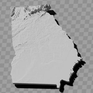 Georgia USA relief maps collection