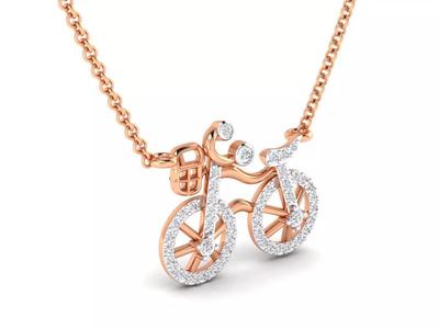 bicycle pendant for girls 3dm stl jcd render details