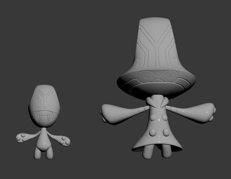 Pokemon 605 -606-Elgyem Beheeyem