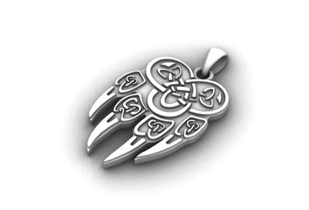Bear paw pendant