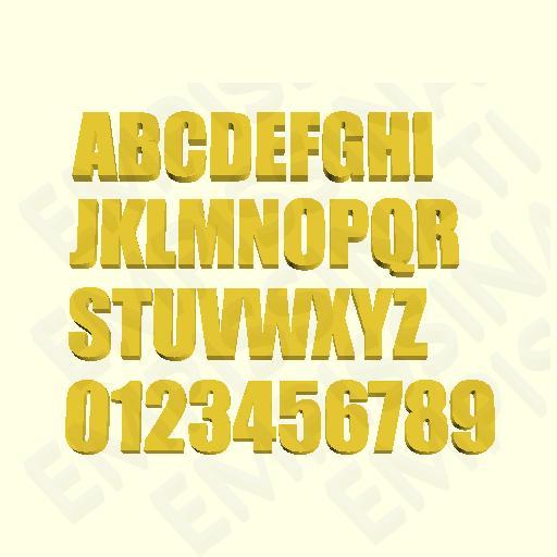 IMPACT - 3D LETTERS, NUMBERS AND SYMBOLS