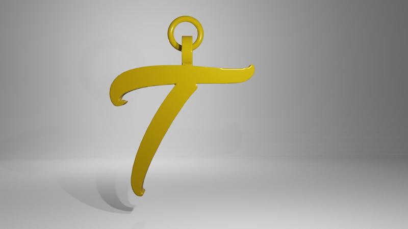 T letter charm