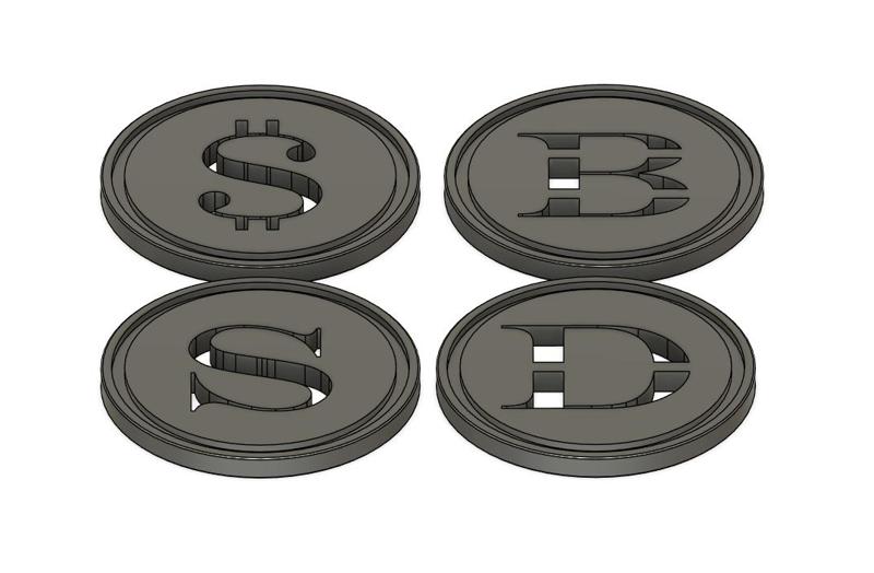 Poker Buttons (Dealer, Small Blind, Big Blind, All In)